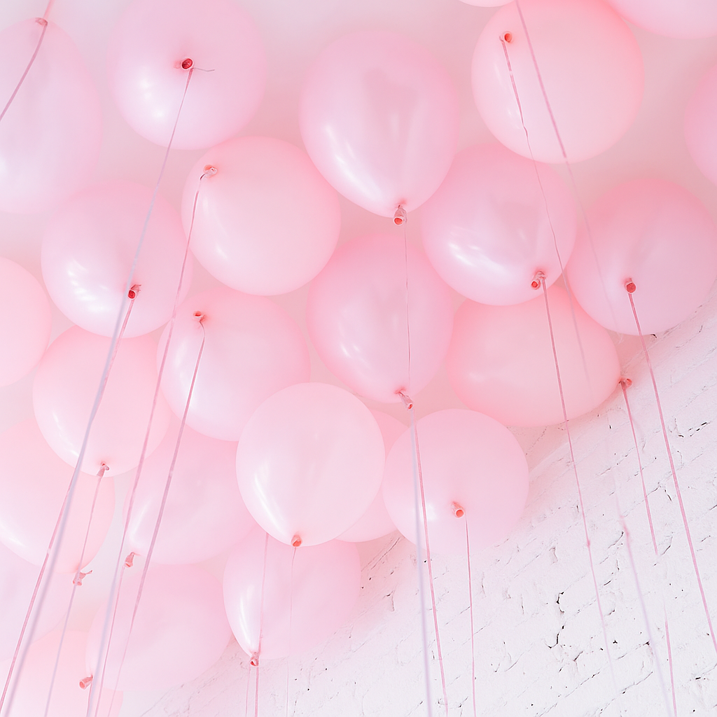 Light Pink - Helium Ceiling Balloons