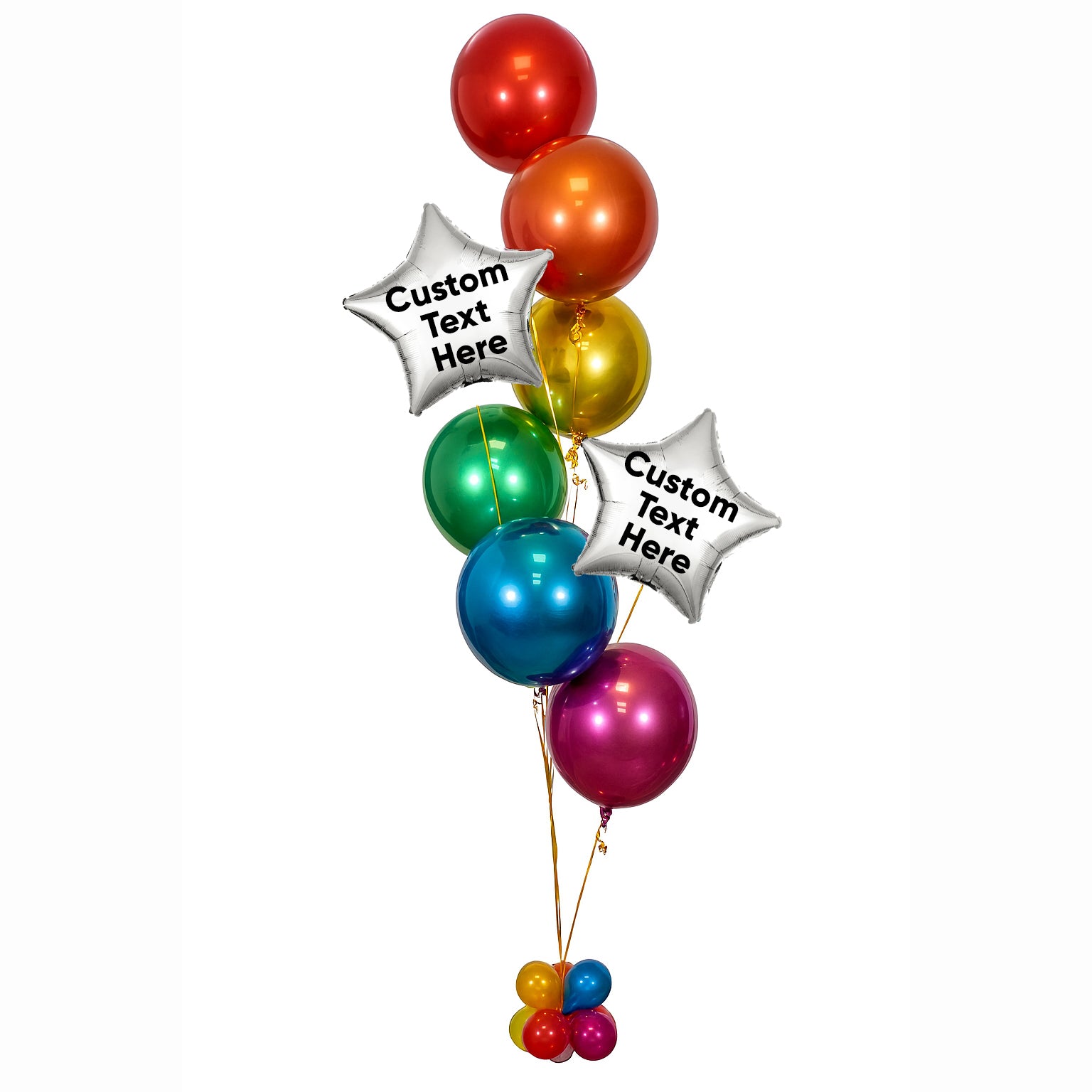 Luxury Rainbow Orbz - Balloon Bouquet