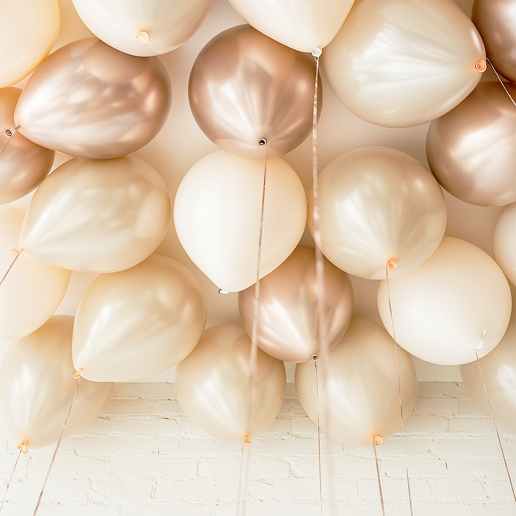 Tan Theme - Helium Ceiling Balloons