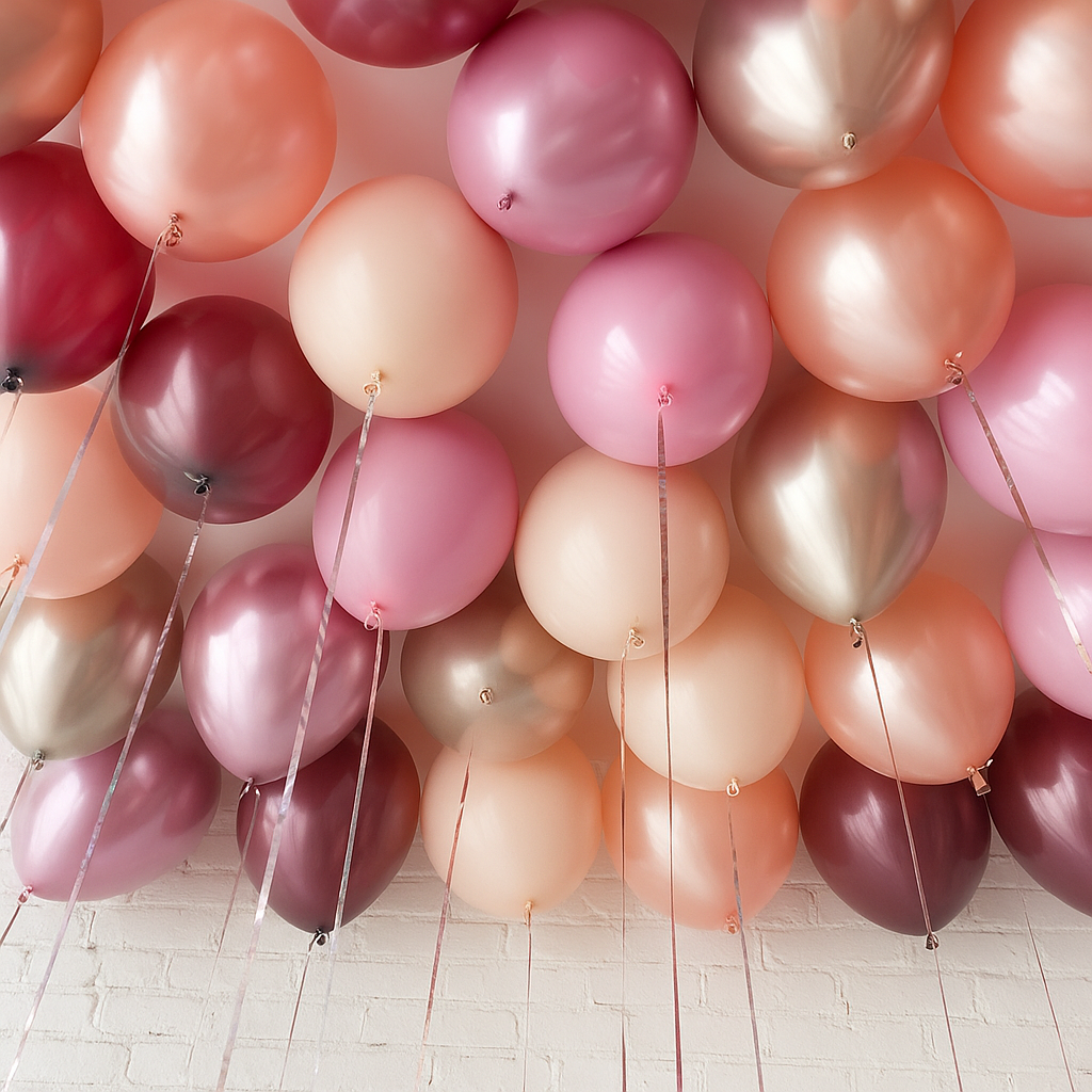 Berry Blush Theme - Helium Ceiling Balloons