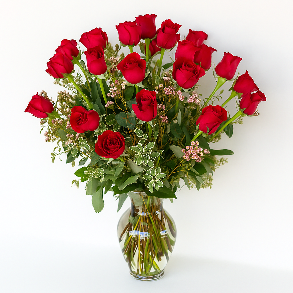 2 Dozen Roses - Flower Bouquet