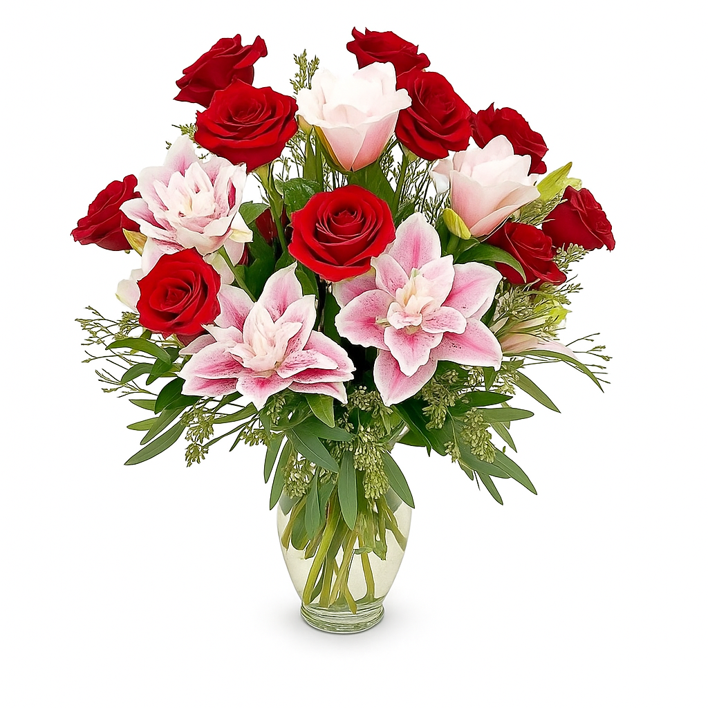Roses & Lilies Harmony - Flower Bouquet
