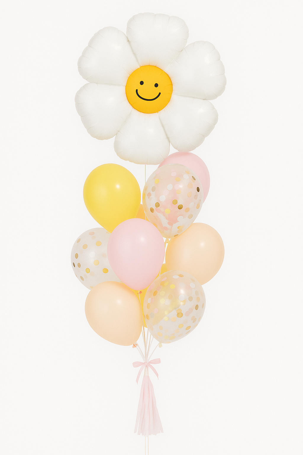 Smiley Daisy Flower  - Balloon Bouquet